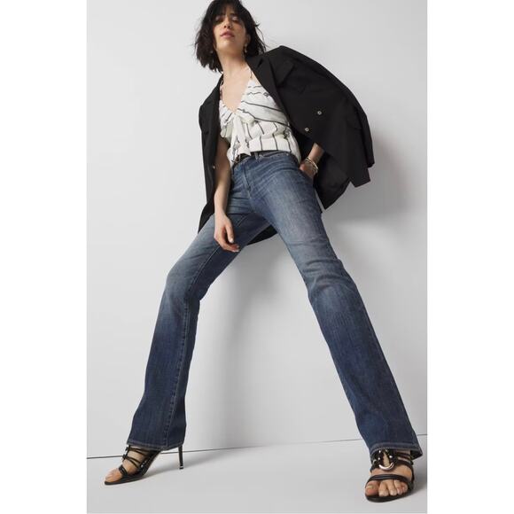 White House Black Market Plus Mid-Rise Everyday Soft Bootcut Jeans Blue Size 14 - Picture 1 of 14